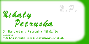 mihaly petruska business card